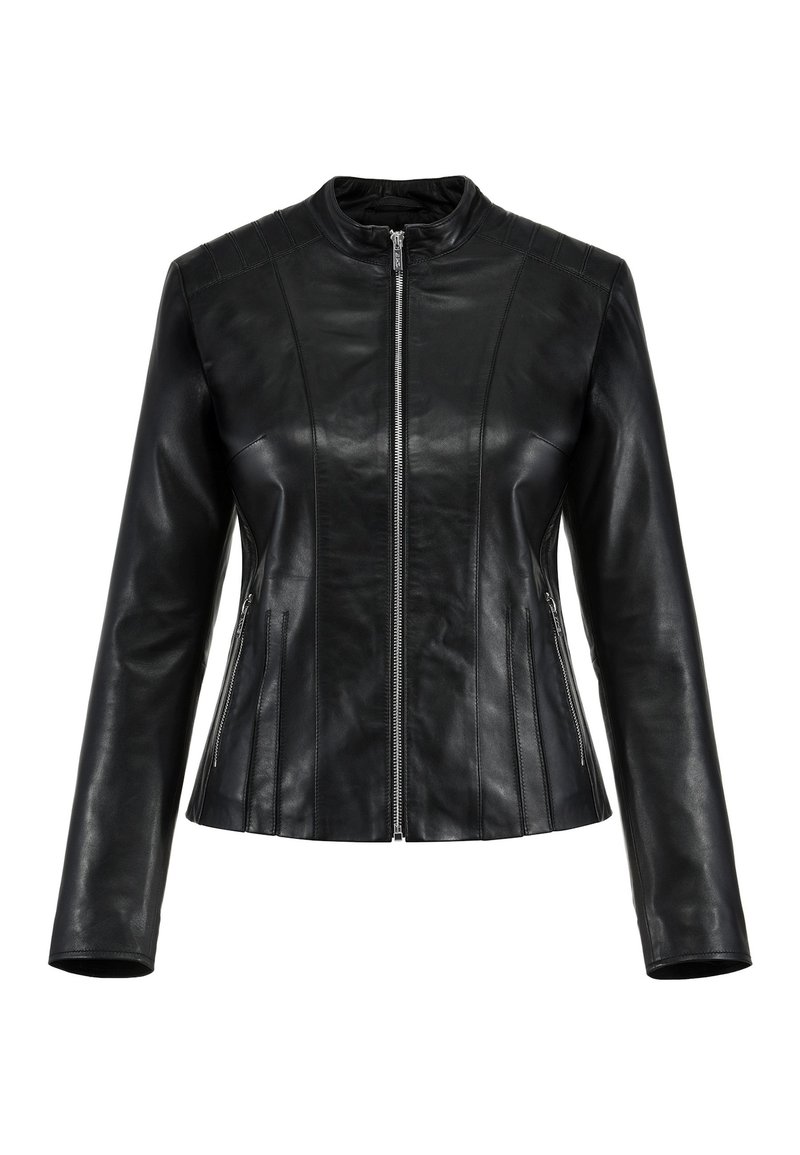 OCHNIK Leren jas zwart OCHNIK Leren jas zwart