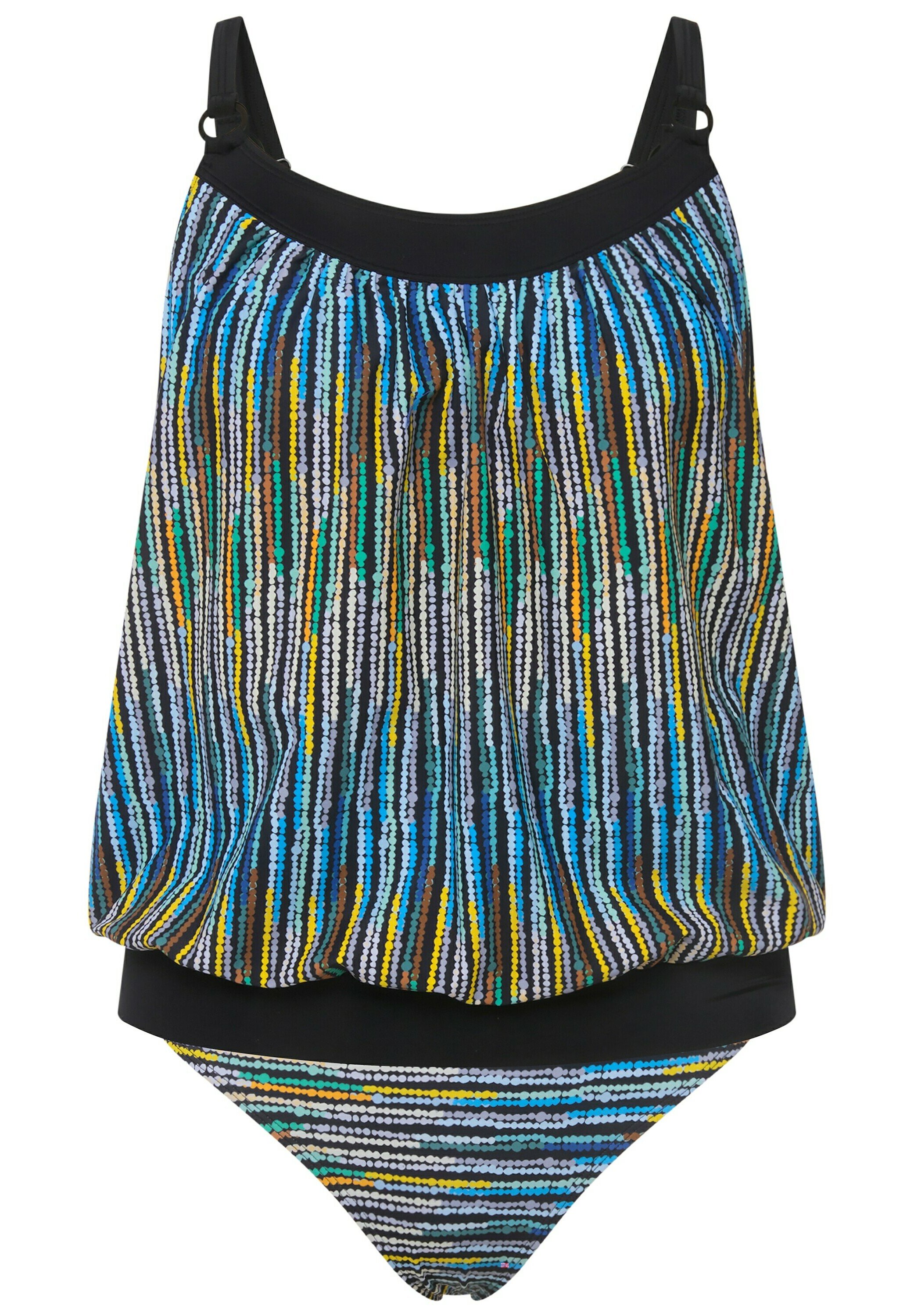 Tankini Ulla Popken A Pois Floreali - Costume Due Pezzi Donna, Top Lungo Con Coppe Rimovibili, OEKO-TEX - Foto 4