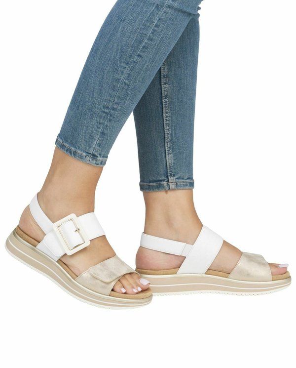 Riemensandalette - muschel weiss 80