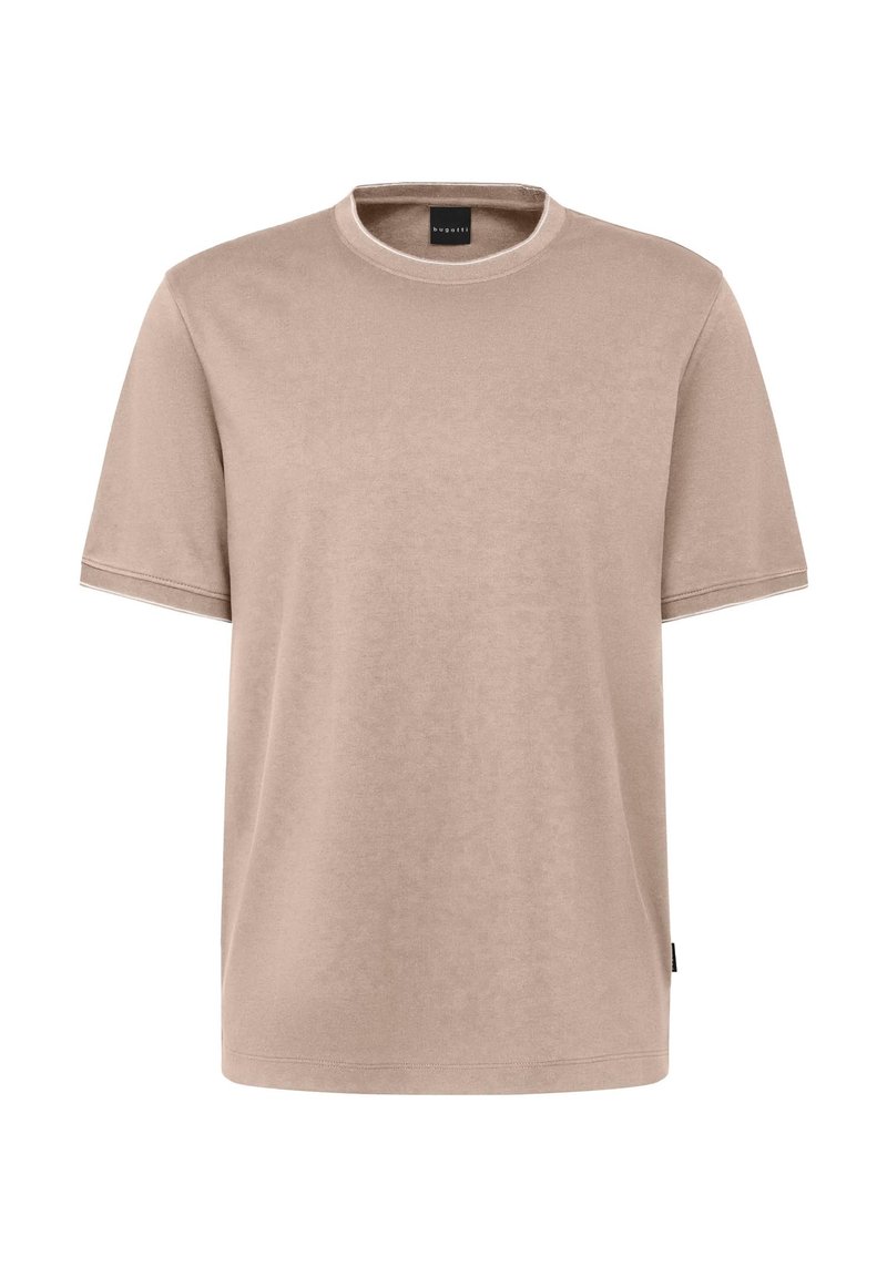 bugatti T-shirt met labelprint in wit online kopen | P&C