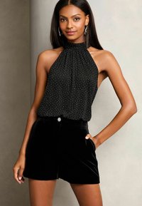 Lipsy HOTFIX HALTER NECK TOP - REGULAR FIT - Blúzka - blac