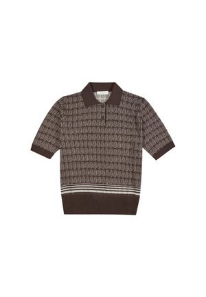 ZANONE - Poloshirt - brown white