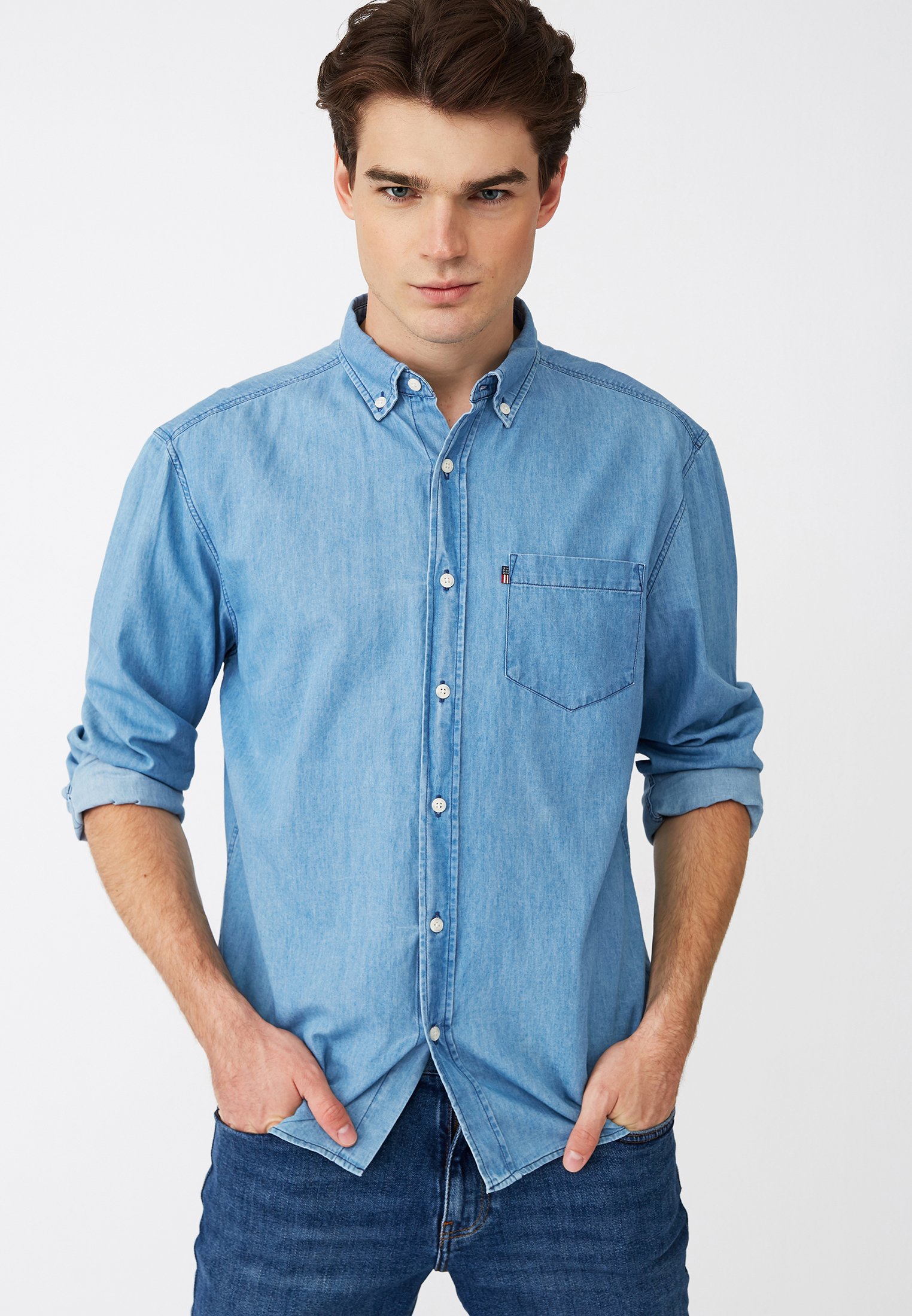 Lexington Skjorte blue denim Zalando.no Lexington Skjorte blue denim Zalando.no