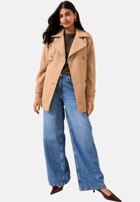 REGULAR FIT - MID LENGTH BELTED  - Ballonkabát - camel