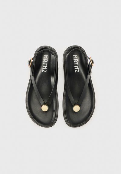 Souliers Martinez SPIAGGIA 25 - Sandale cu baretă între degete - black