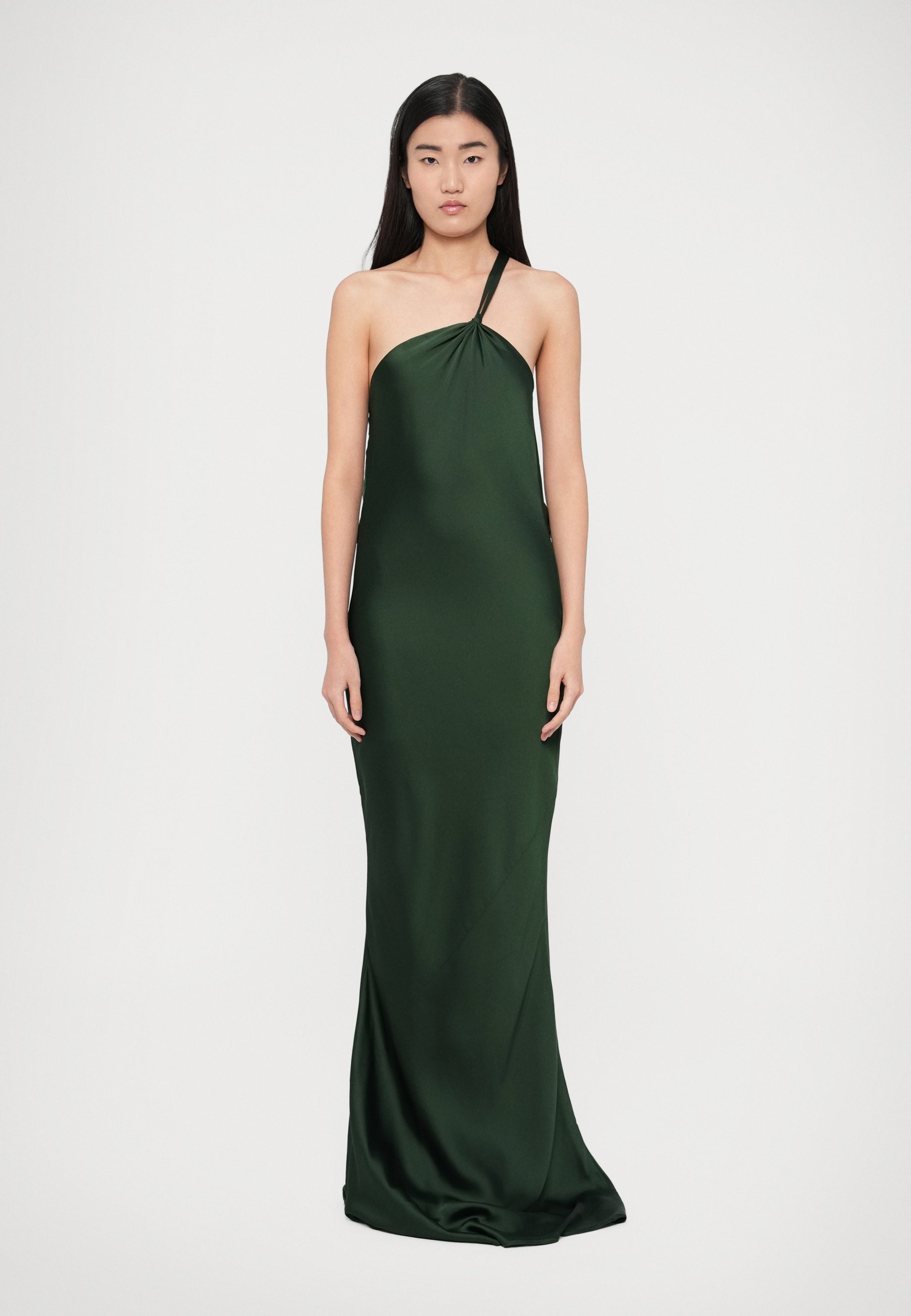Norma Kamali ONE SHOULDER BIAS GOWN - Occasion wear - dark emerald/dark  green - Zalando.co.uk
