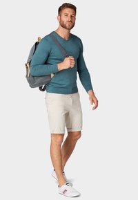 TOM TAILOR V NECK  - Strickpullover - turquoise