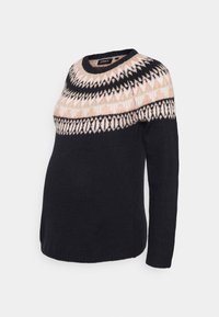 ONLY MATERNITY OLMABELONE - Stickad tröja - night sky/cloud dancer/misty rose