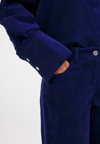 NA-KD WIDE LEG - Trousers - navy