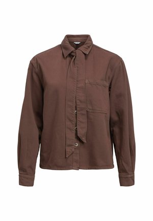 Object, BLOUSE BOW DETAIL - Chemisier - seal brown