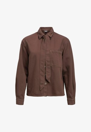 Object, BLOUSE BOW DETAIL - Chemisier - seal brown