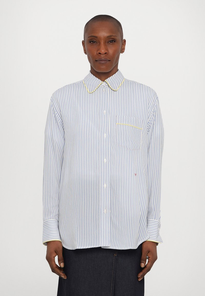 Victoria Beckham - PIPING DETAIL PYJAMA SHIRT - Paitapusero - white/regatta/ice lemon, Suurenna