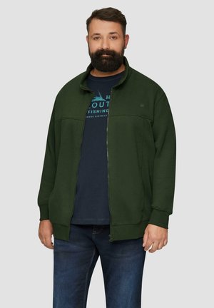 MIT STEHKRAGEN - Zip-up sweatshirt - tannengrün