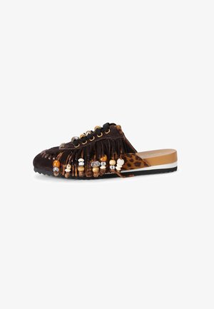Kurt Geiger London, ISLINGTON FRINGE MULE - Sneakers laag - brown oth