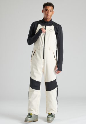 SOUTH BEACH MENS SKI WHITE SKI BIB TROUSERS - Pantalons de ski - white