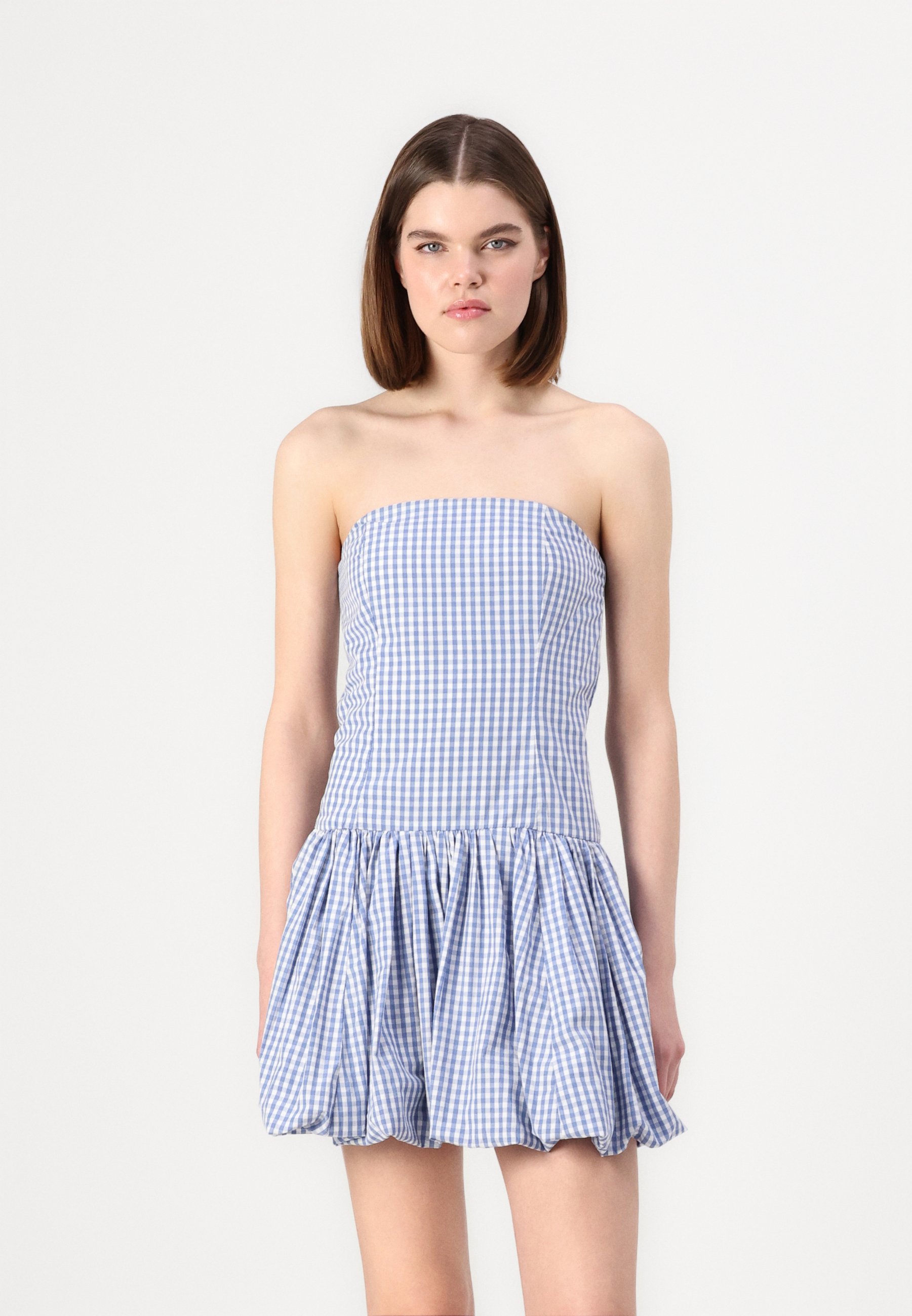 Abercrombie & Fitch Bubble Hem Mini Dress - Cocktail dress / Party dress -  blue - Zalando.ie