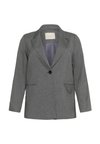 ELIANA  - Blazer - grey melange   chalk stripe