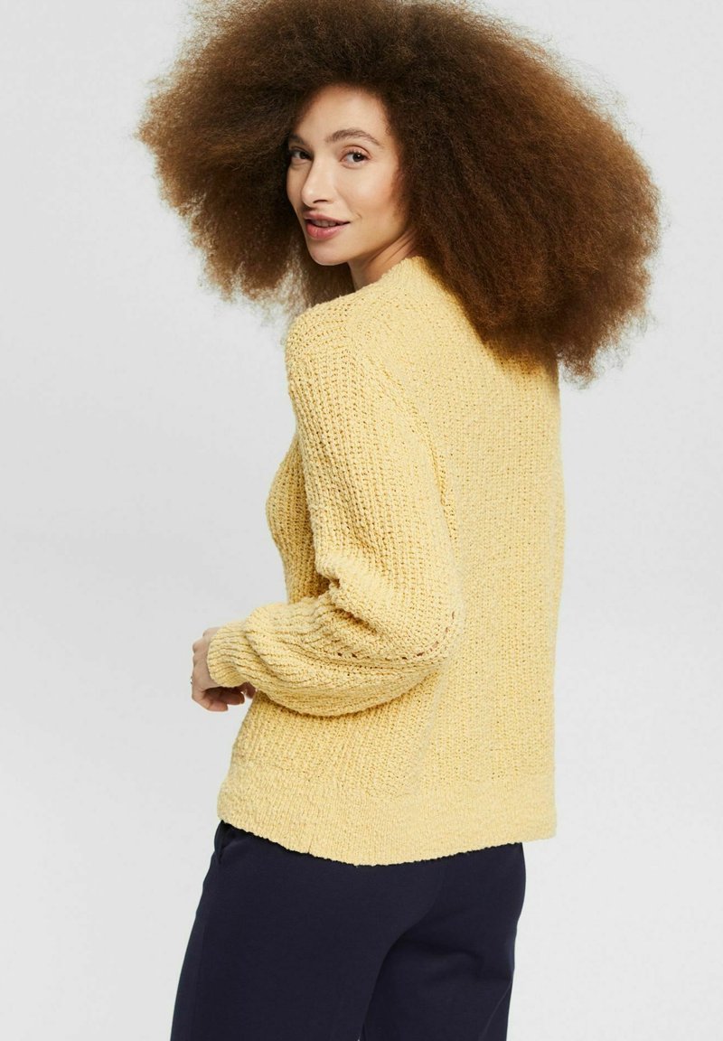 Damen Strickjacken | Esprit Strickpullover dusty yellow/gelb - FS56202 Damen Strickjacken | Esprit Strickpullover dusty yellow/gelb - FS56202