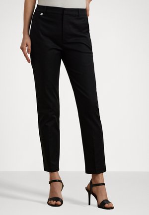 DOUBLE FACED STRETCH COTTON TROUSER - Trousers - black