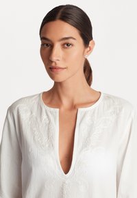 Lauren Ralph Lauren EMBROIDERED CHAINSTITCH TUNIC - Strandkiegészítő - white