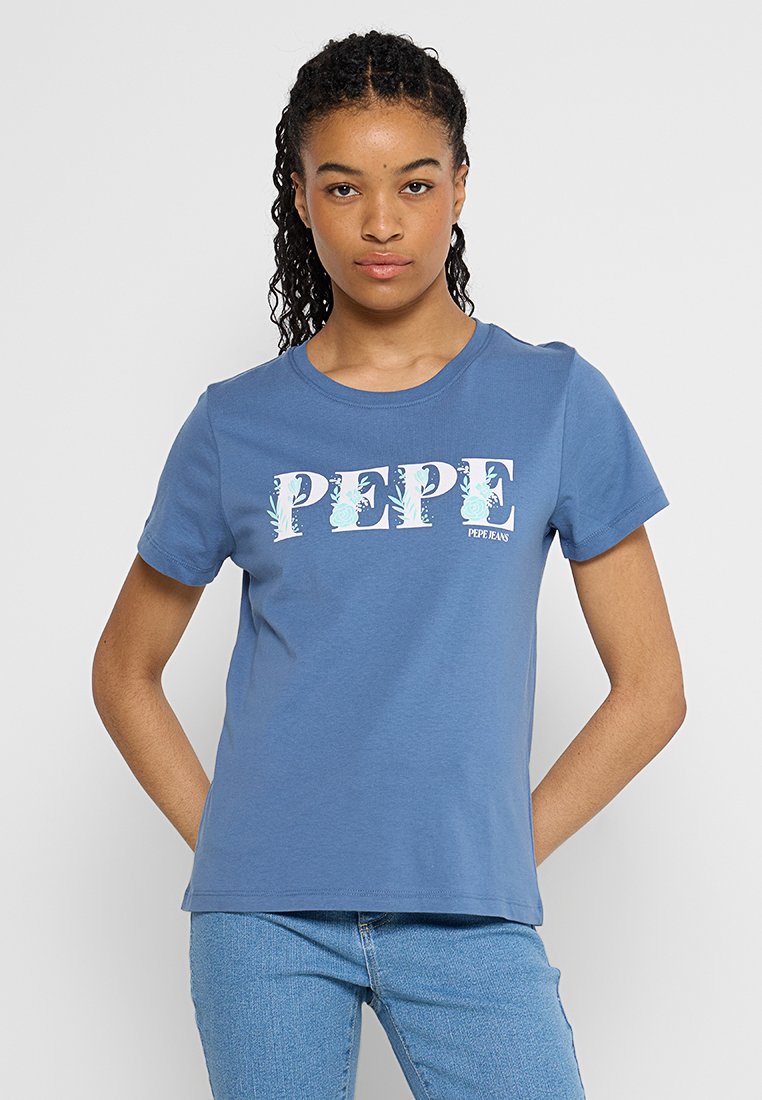 Pepe Jeans T-shirt print blauw