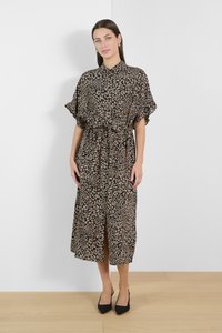 Soaked in Luxury SLNaya Saphira - Abito a camicia - black with brown dots
