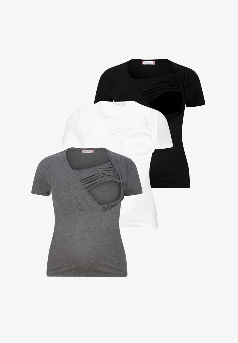 M.M.C. STILL 3ER SET UMSTANDSMODE - T-shirt basic - schwarz weiß dunkelgrau