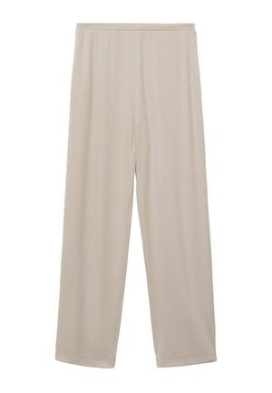Beiga, lätta bomullsshorts med rak bendesign, elastisk midja och mjuk textur. Inga synliga mönster eller metallbeslag.