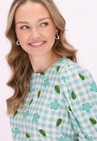 myMo Bluse - turquoise multicolor