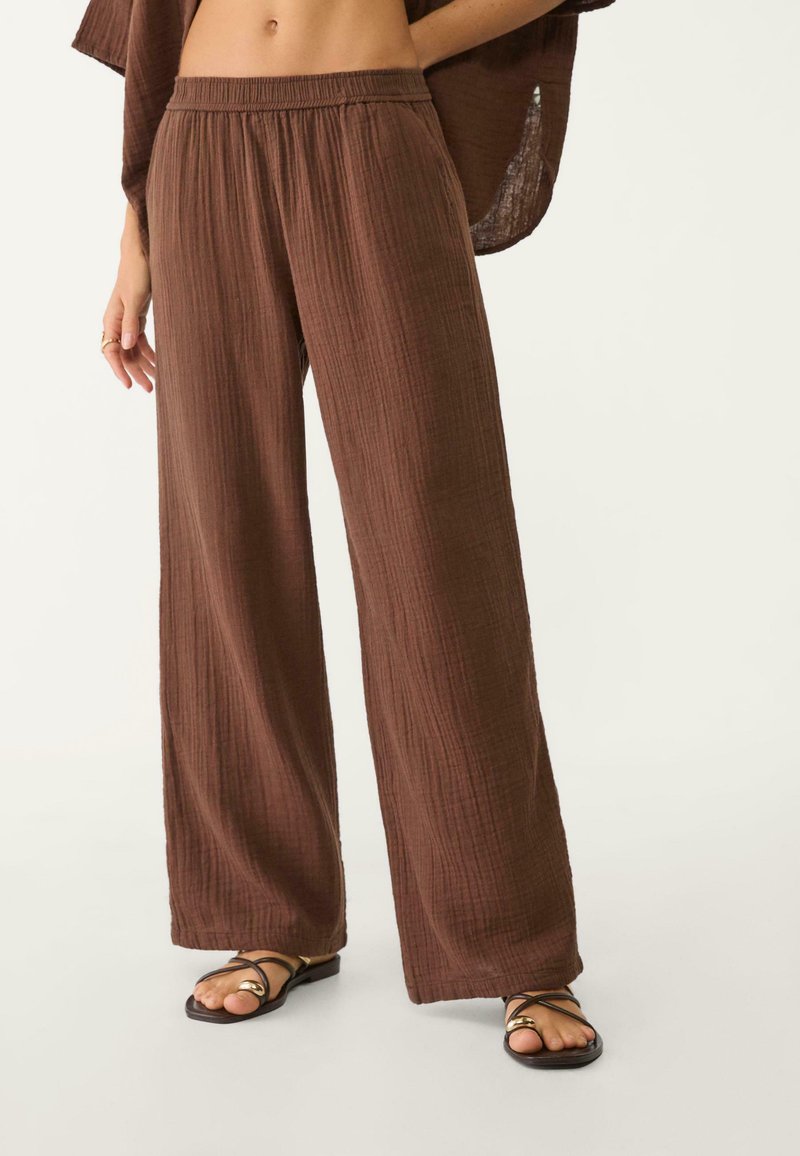 Stradivarius Pantalon classique - dark brown