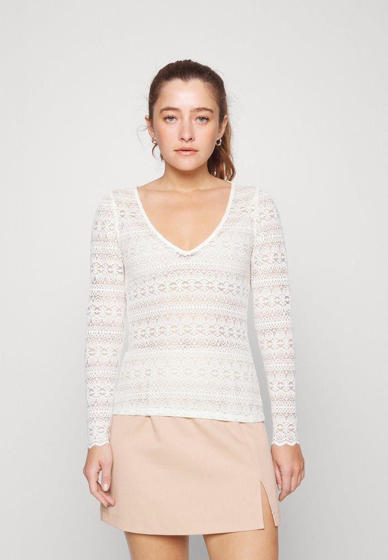 Vichikka V Neck Cap Sleeve Top Birch 1