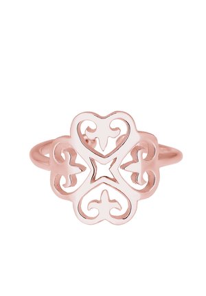 Elli ORNAMENT FLOWER HEART - Ring - rose gold-coloured