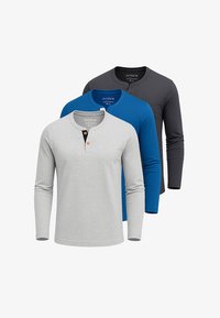 Unausgewählt, blue light grey melange dark grey