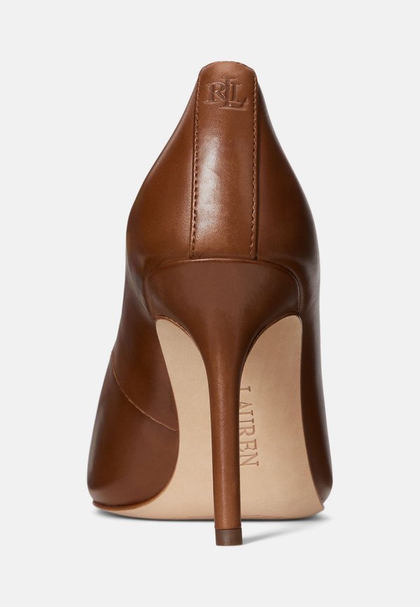 LINDELLA II BURNISHED LEATHER PUMP - Classic heels - deep saddle tan3
