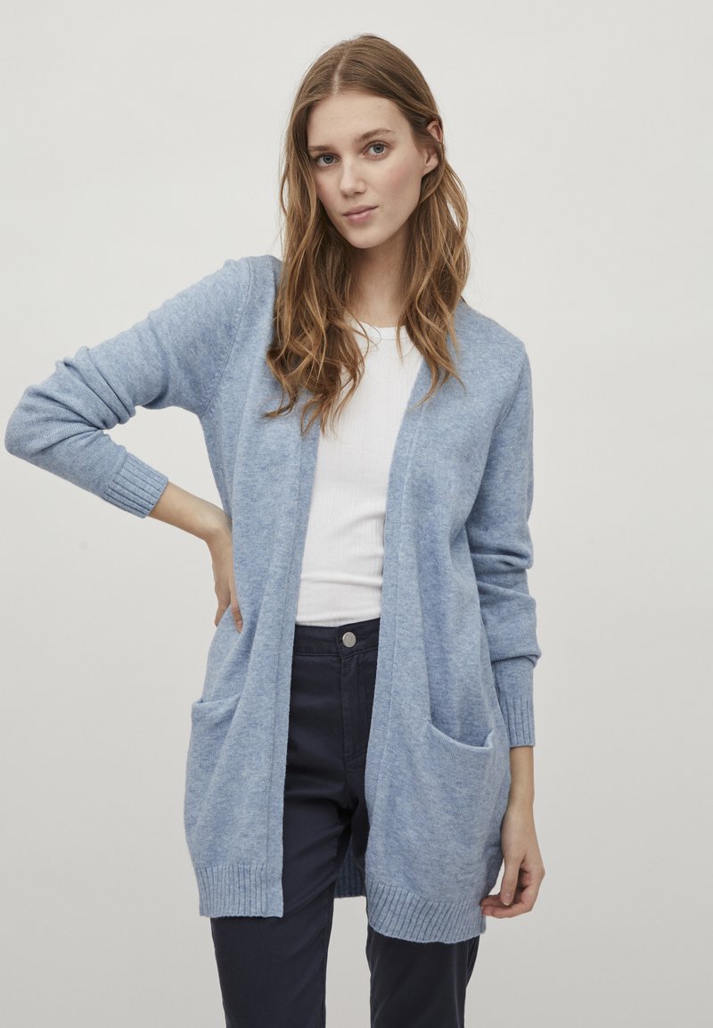 VILA VIRIL OPEN CARDIGAN - Casaco de malha - captains blue melange