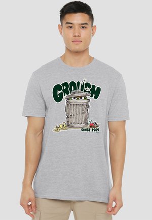 SESAME STREET GROUCH - Print T-shirt - mottled grey