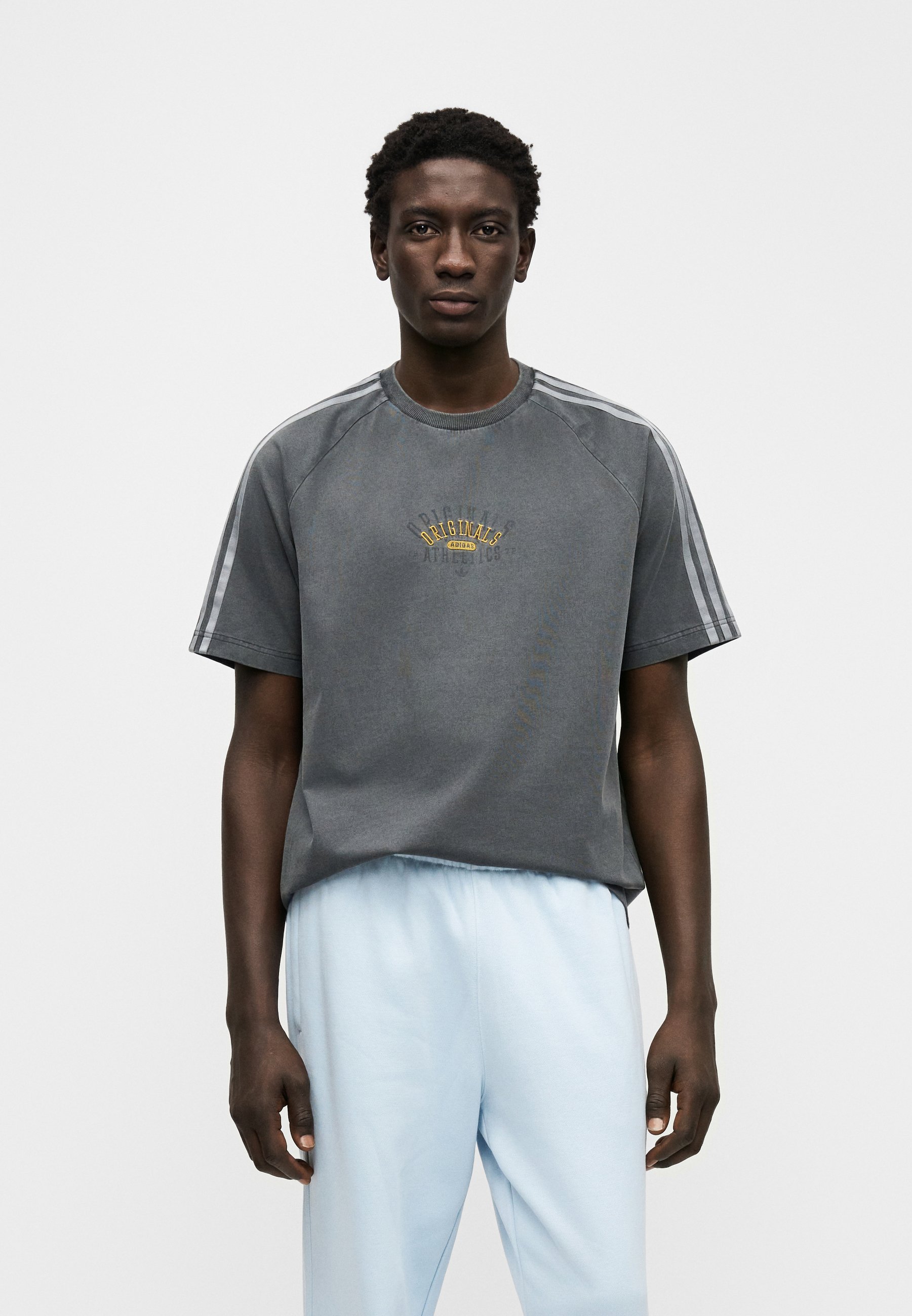 adidas Originals RINGER TEE - Print T-shirt - grey six/grey