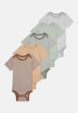 UNISEX 5 PACK SHORT SLEEVE - Nattdrakt -  light green/brown/beige