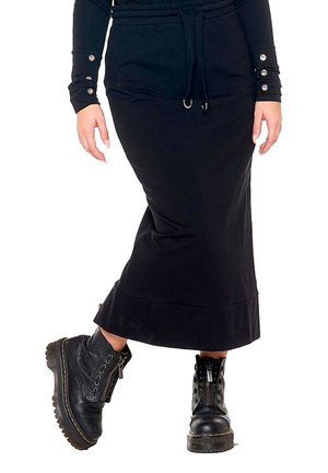 LEONE 1947, WOMAN SKIRT BLACK RING - Jupe crayon - black