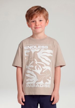 Name it, NKMPJARVU SS NREG TOP BOX - Print T-shirt - pure cashmere