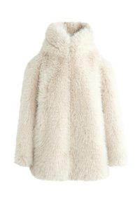FAUX FUR HOODED - Winter jacket - beige