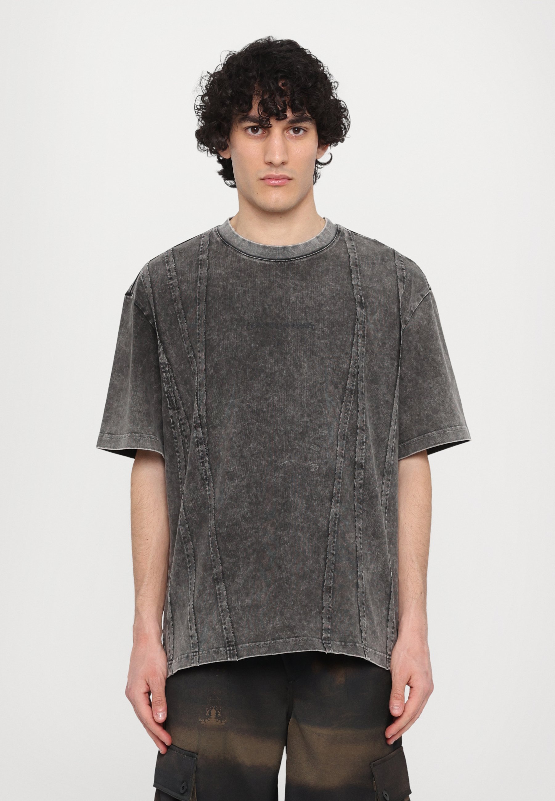 Feng Chen Wang PANELLED UNISEX - Print T-shirt - grey - Zalando