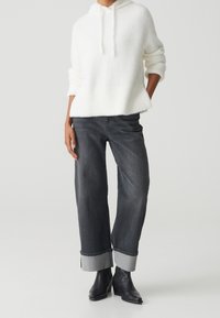 OPUS Fleecepullover - white