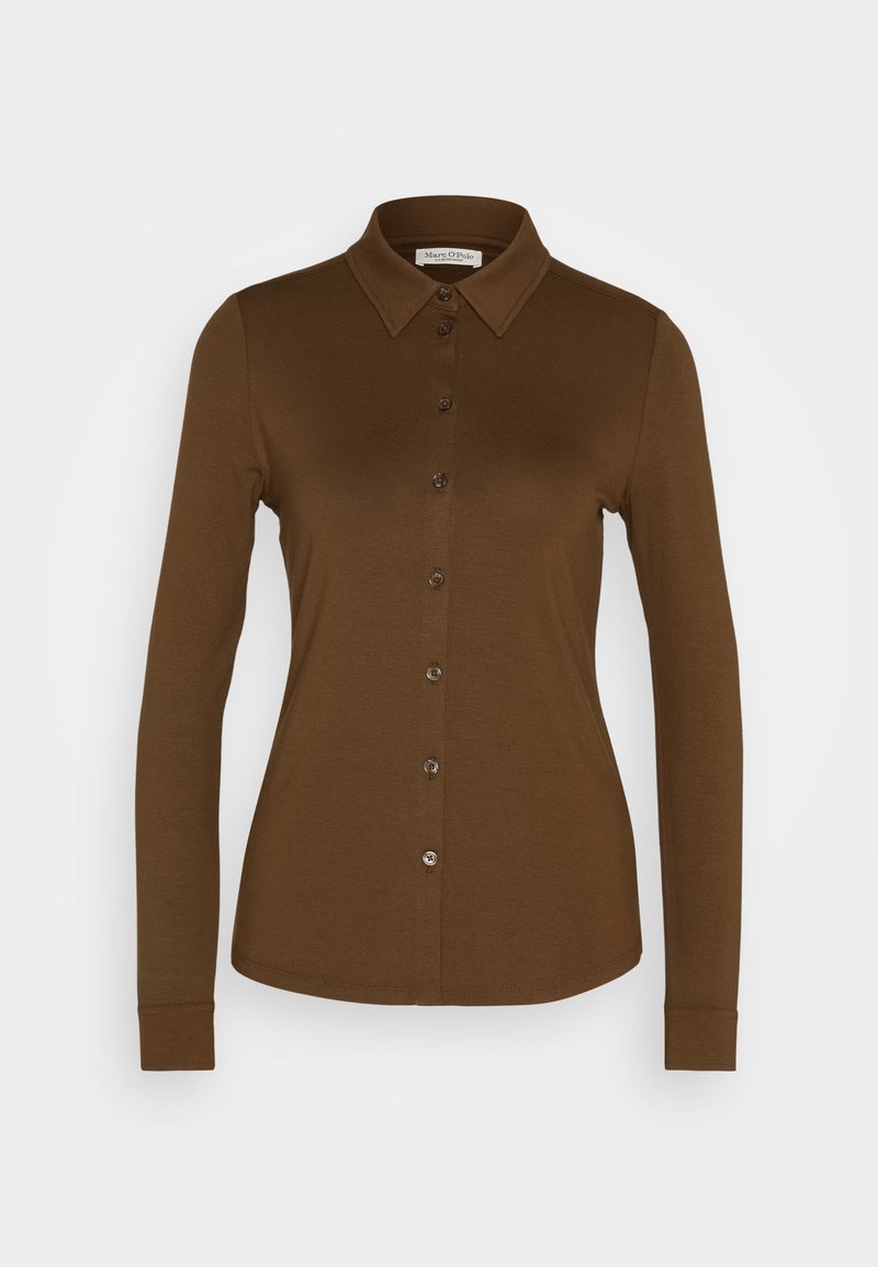 Marc O’Polo Overhemdblouse donkerbruin Marc O’Polo Overhemdblouse donkerbruin