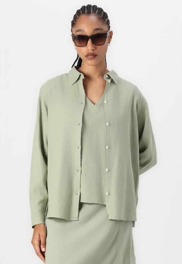 LINNO - Button-down blouse - tea3