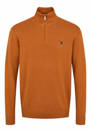 U.S. Polo Assn. BRISON HALF ZIP - Vesta - pumpkin spice melange