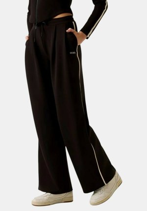 Guess, JASMINE WIDE LEG COL JBLK - Pantaloni sportivi - black