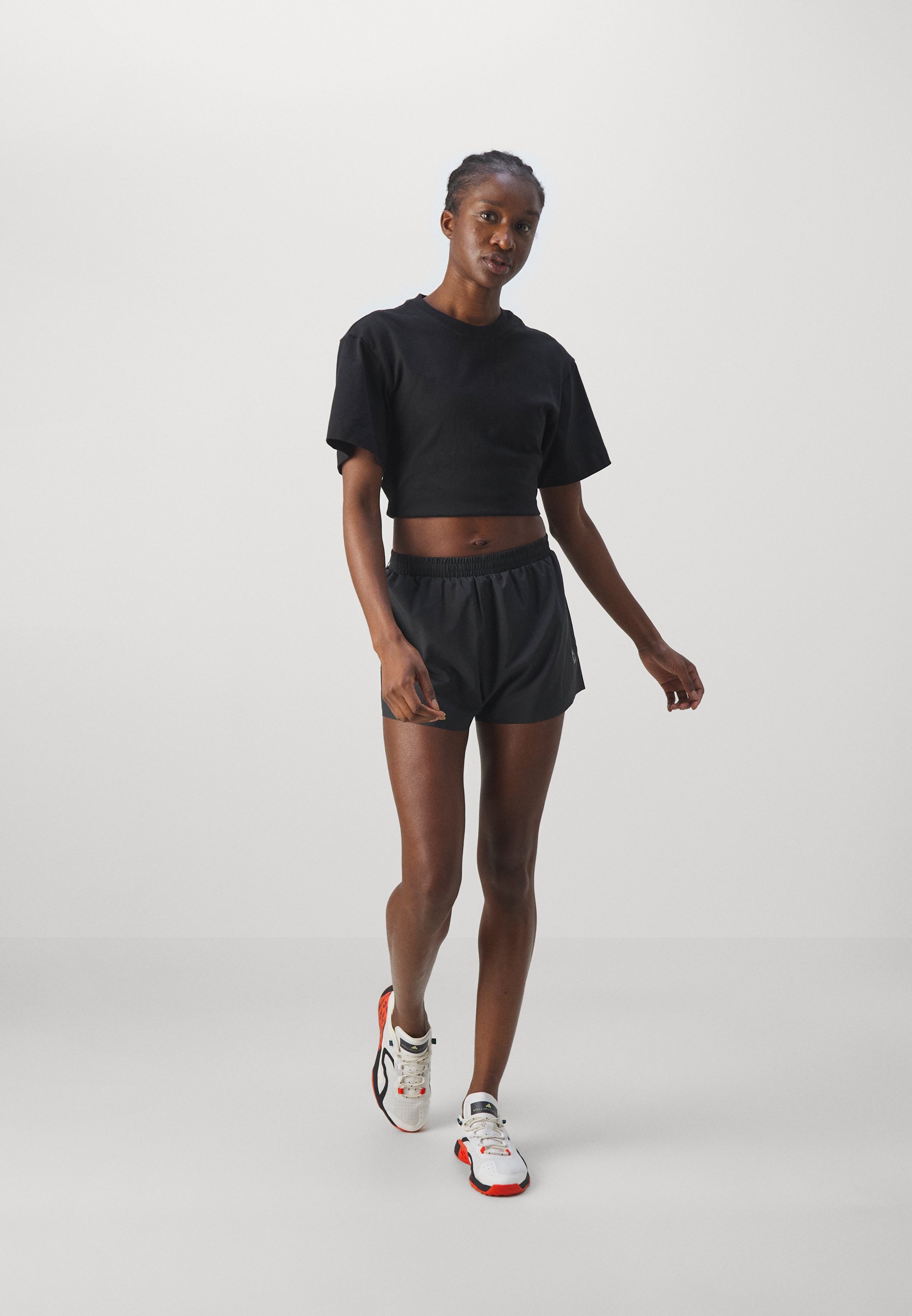 【送料&関税込】Stella McCartney Shorts In Black Viscose adidas adidas by Stella McCartney TruePace Running Shorts