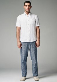 Next REGULAR FIT LINEN STRAIGHT LEG DRAWSTRING - Chino - chambray blue
