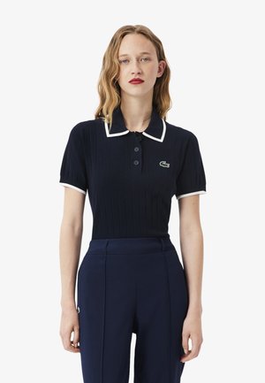 Lacoste Sport PULLY - Polo shirt - bleu marine/blanc hhw